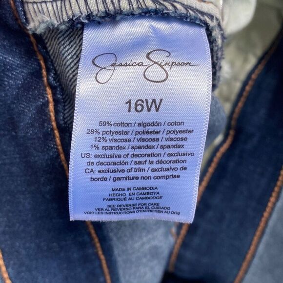 Jessica Simpson NWT Midrise Bootcut Jeans Ventura Blue Medium Wash 16W 18W XL - Picture 5 of 8